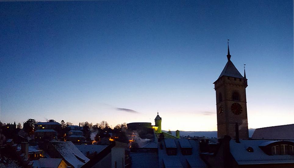 Morgenstimmung bei minus acht Grad am 6. Januar 2016. Bild: zvg