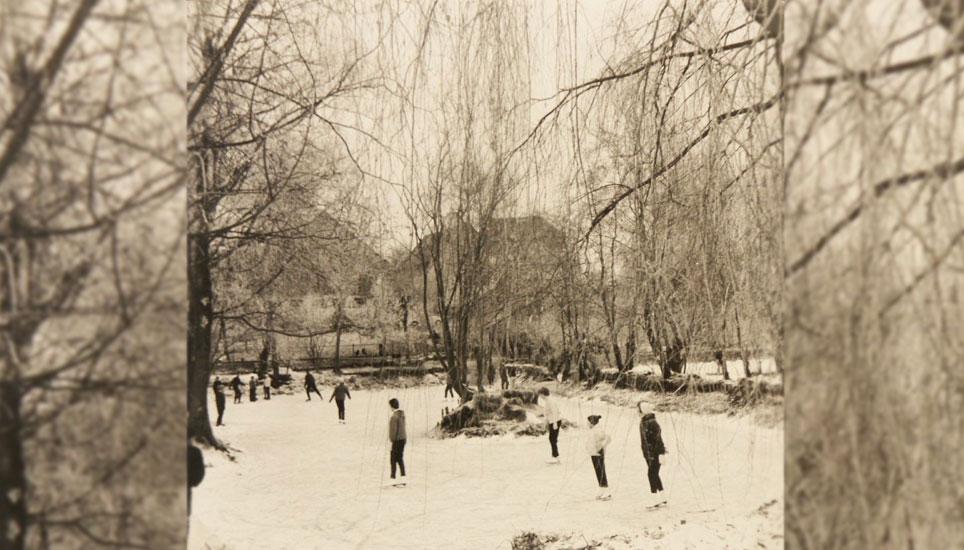 Nägelsee oder 'Nägelisee' in Buchthalen ca. im Jahre 1962. Bild: Hans Walter/ Stadtarchiv Schaffhausen