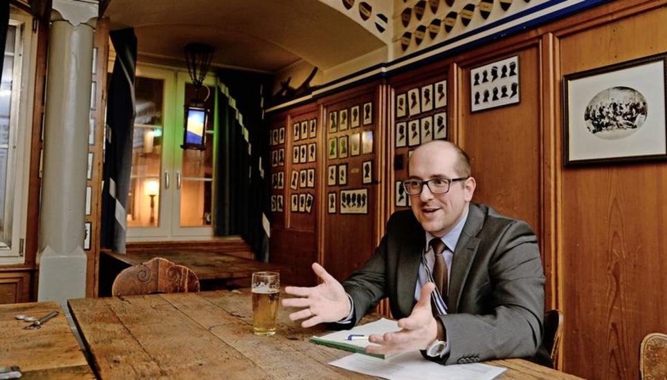 Andreas Schirrmacher, der neue Präsident der Altherren der Schaffhauser Kantonsschulverbindung Scaphusia. Bild: Selwyn Hoffmann