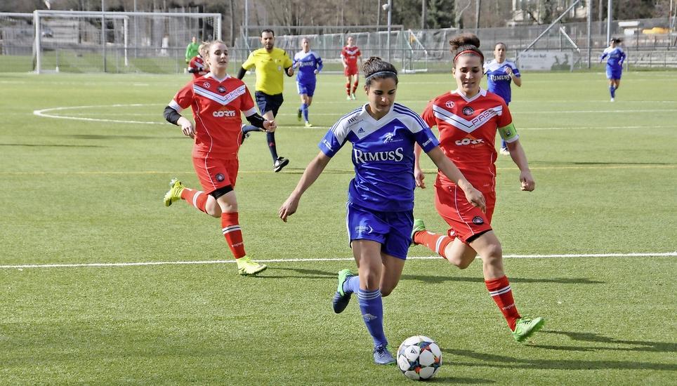 Die Neunkircherin Yasmin Bunter auf dem Weg zum 2:0 gegen Lugano. Bild: Pascal Oesch