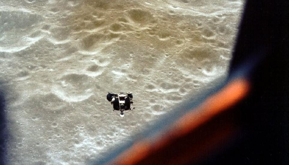 Die Mondlandefähre von 1969, fotografiert aus dem Raumschiff. Bild: NASA