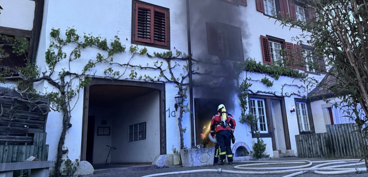 Brand in Thayngen. Bild: SHPol
