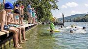 Vergangenes Jahr hatte das «Lindli Schwümme» nur mit dem tiefen Wasserstand zu kämpfen - jetzt wird es den Anlass nicht mehr geben. Archivbild: Evelyn Kutschera