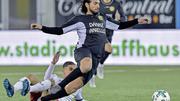 Faruk Gül (r.) hatte die Führung auf dem Fuss, verpasste sie aber in seinem 222. Spiel für den FCS. Bild: Roger Albrecht