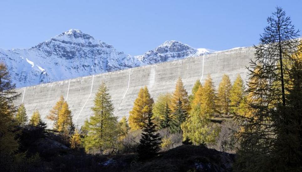 Staudamm beim Lac de Salanfe im Wallis. Bild: Key