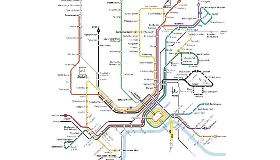 Die derzeitige Situation in Herblingen: Ausschnitt aus dem aktuellen Netzplan der VBSH. Grafiken VBSH