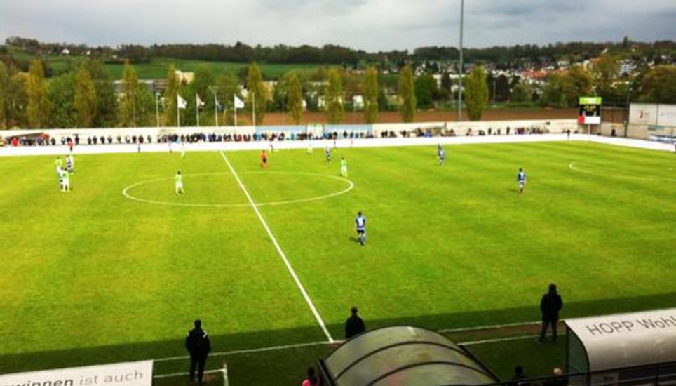 Der FC Wohlen und der FC Chiasso, hier der erstgenannte Verein im Spiel gegen den FC Schaffhausen, werden weiterhin in der Challenge League spielen. Bild: SHN