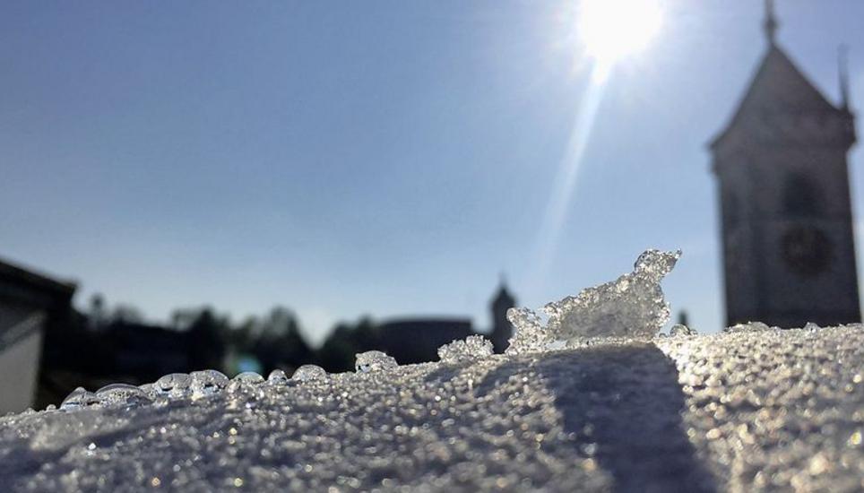 Eisberge statt Eisbergsalat gab es diese Woche auf unserer Terrasse. Bild: Zeno Geisseler