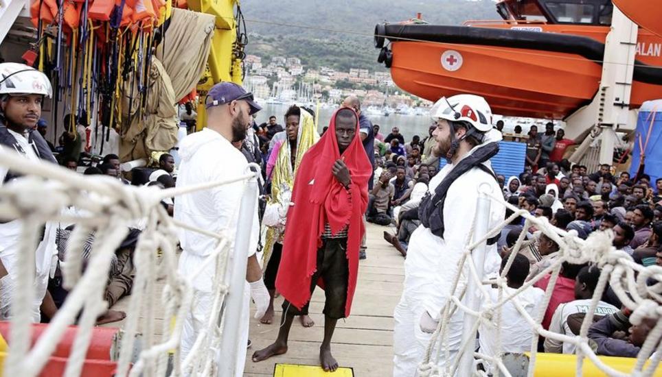Bootsflüchtlinge in Italien. Bild: Key
