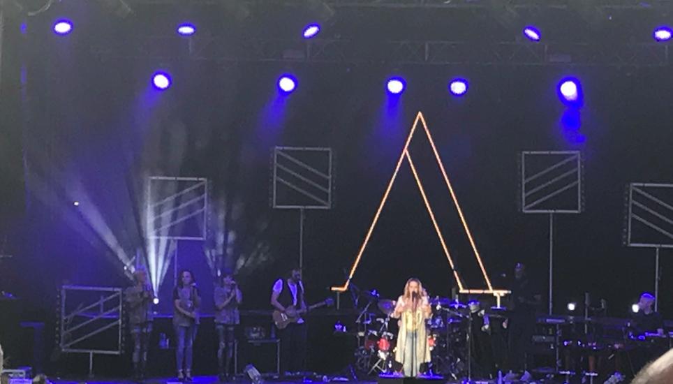 Die amerikanische Sängerin Anastacia trat am Dienstag am Hohentwiel-Festival auf. Bild: Radio Munot