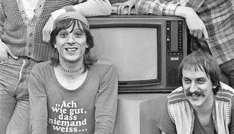 Die Band Rumpelstilz 1972. Vorn links Polo Hofer, rechts Küre Güdel.