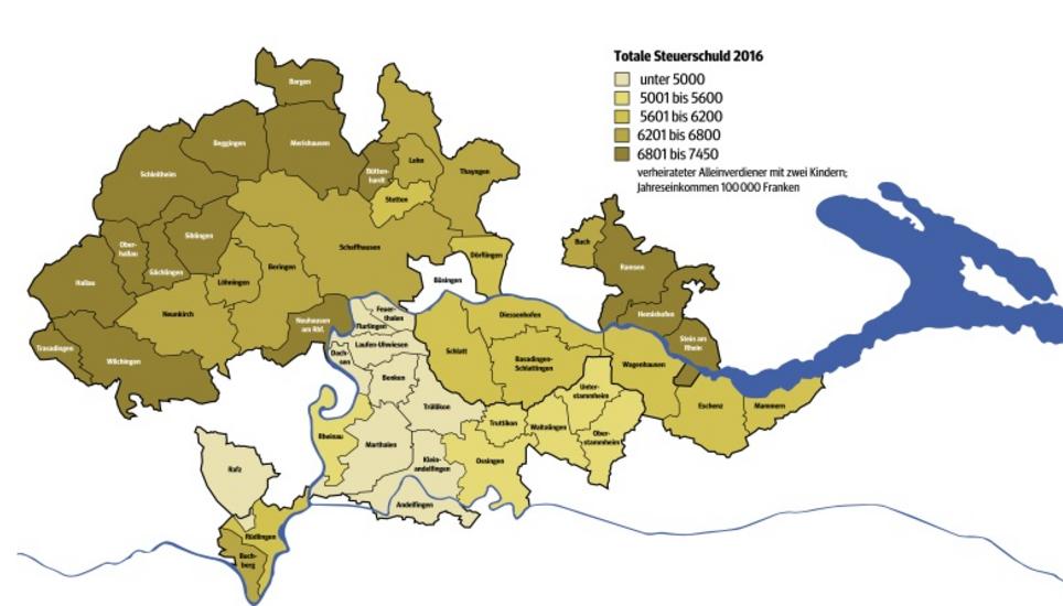 wo man dem staat am meisten geld abgibt schaffhauser nachrichten