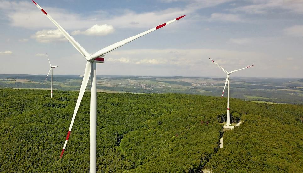 Die Windräder der Anlage Verenafohren. Bild: Michael Kessler