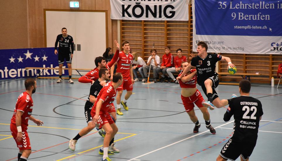 Aus im Halbfinal: Mit der heutigen Niederlage in Bern verabschieden sich die Kadetten Schaffhausen aus dem Schweizer Cup. Bild: hcs