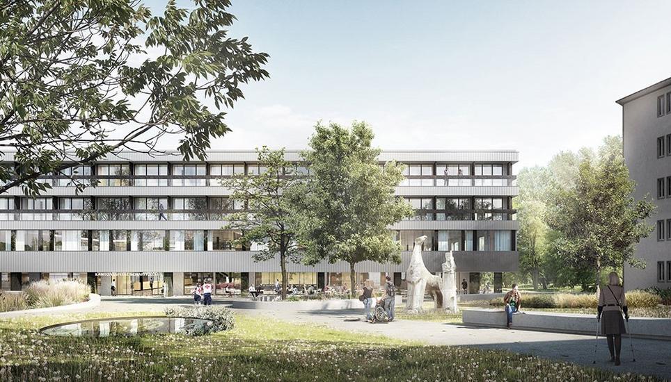 So soll der Neubau für das Kantonsspital Schaffhausen aussehen. Bild: zvg