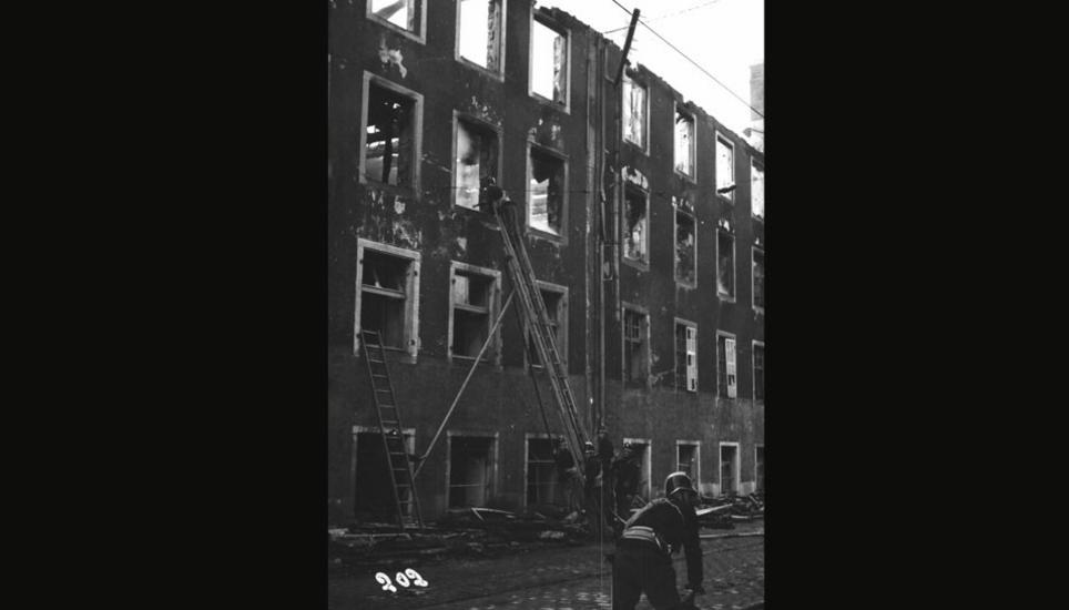 Bei der Bombardierung der Stadt Schaffhausen im Jahr 1944 war die Feuerwehr Schaffhausen natürlich auch im Einsatz.