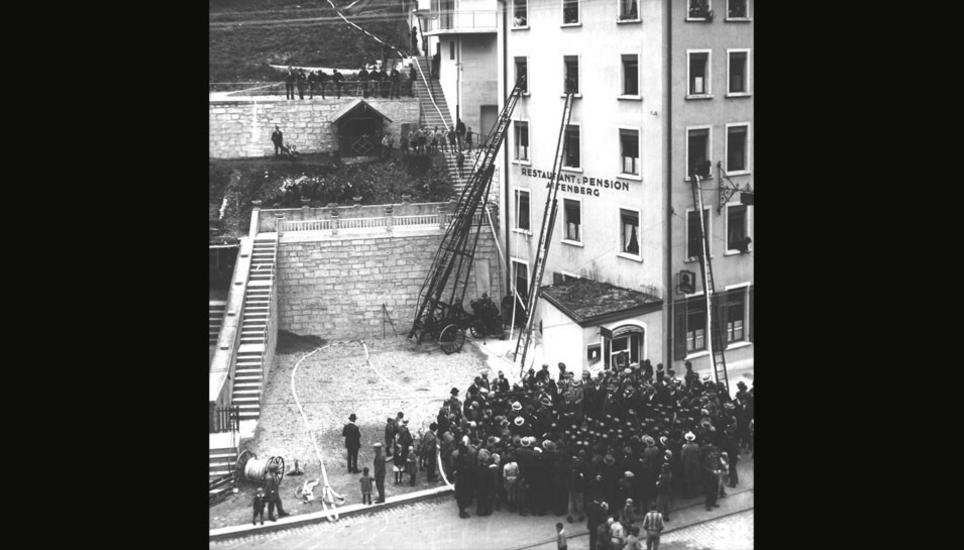Fünf Jahre später wurden die grossen Leiter an einer Übung an der Mühlenstrasse getestet.