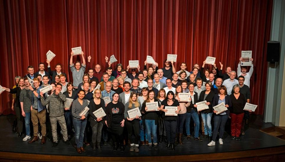 Es braucht ein Team um eine Zeitung zu produzieren. Bild: Selwyn Hoffmann