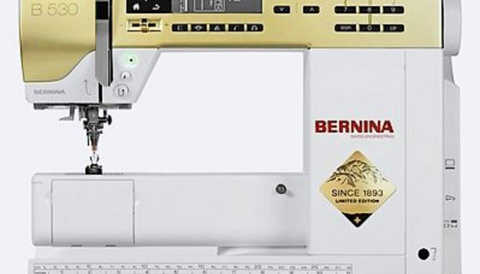 Mit der auf 1893 Stück limitierten und nummerierten exklusiven Gold-Edition feiert Bernina das 125-jährige Bestehen der Firma.