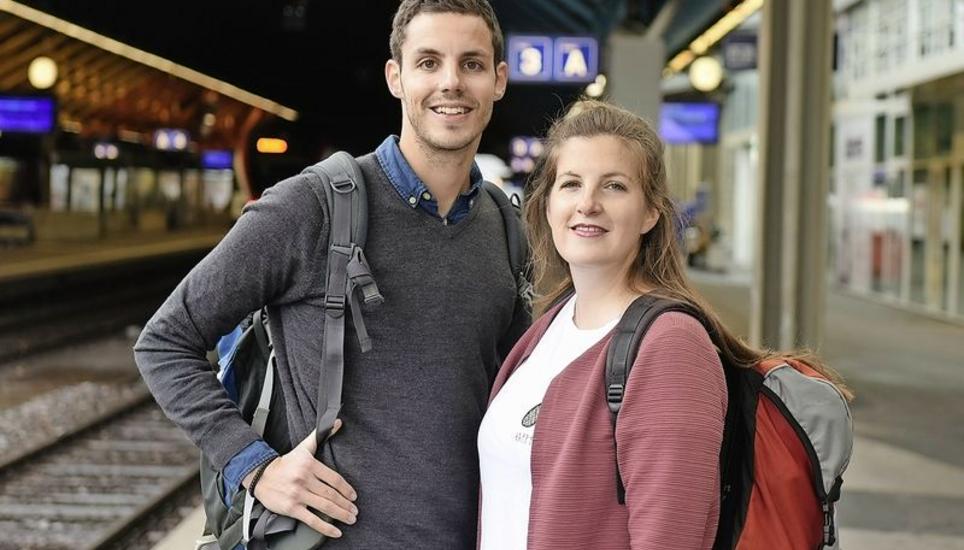 Manuel Stamm und Daniela Christen werden mit leichtem Gepäck für die nächsten zehn Monate unterwegs sein. Bild: zvg