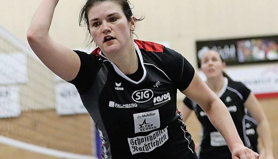 Oft zu spät dran: der VC Kanti und Captain Natalia Cukseeva beim 0:3 in Aesch. Bild: Werner Schläpfer