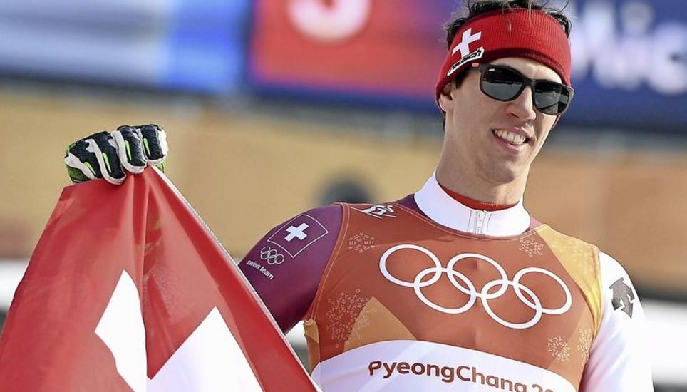 Die Überraschung: Ramon Zenhäusern aus Visp holte für die Schweiz eine Silbermedaille im Slalom. Ein Highlight. Bild: Key