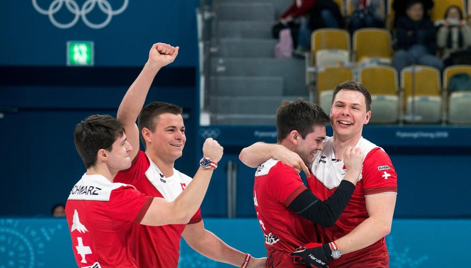 Der Jubel war gross, nachdem der Gewinn der Bronzemedaille feststand. Bild: Key