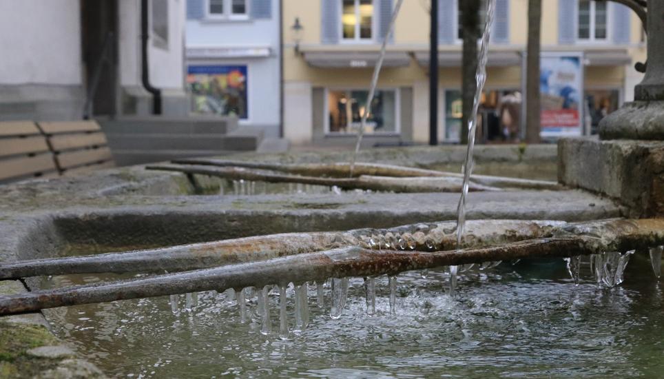 Eisige Temperaturen herrschen derzeit in Schaffhausen. Bild: Manuel von Burg