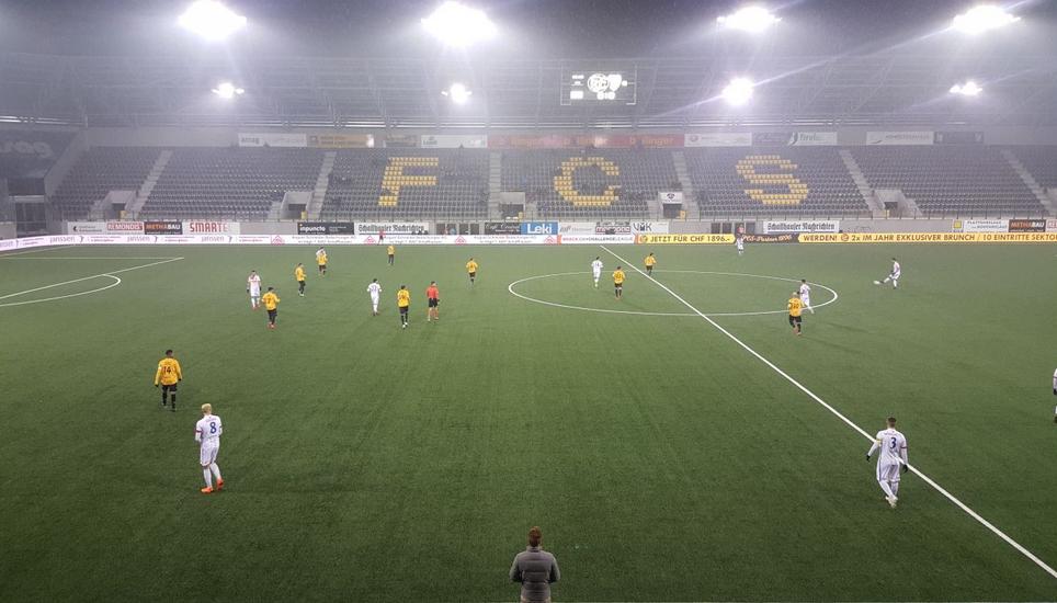 Dss Spiel des FC Schaffhausen gegen den FC Chiasso endete mit Tumulten. Bild: daz