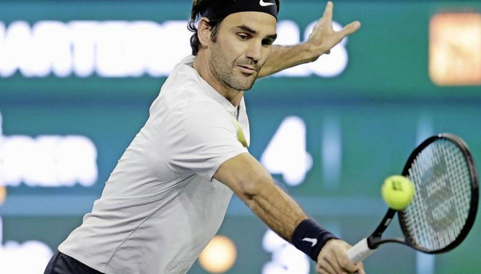 Konzentriert und siegreich: Kann Roger Federer in Indian Wells seine Siegesserie weiterführen? Bild: Key