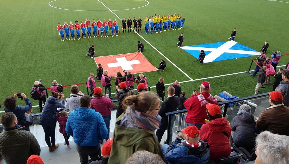 Im April 2018 war die Frauen-Nati beim Spiel gegen Schottland zum zweiten Mal im Lipo-Park zu Besuch. Bild: dfk