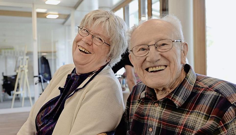 Ruth Boog und Eduard Teuscher lobten die Gesänge der Männer. Bei manch einem Lied sangen sie sogar mit.