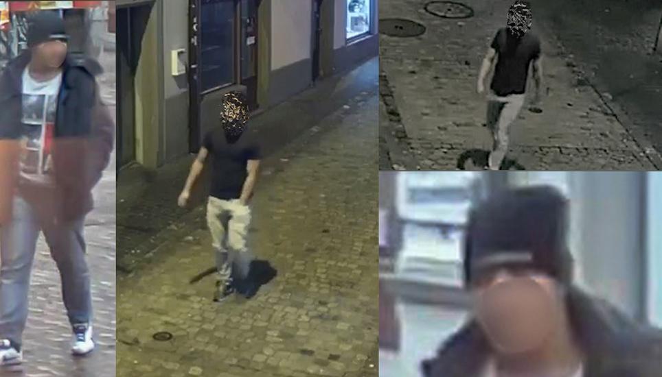 Zuerst werden Fahndungsfotos immer verpixelt veröffentlicht - warum? Bilder: SHPol - Montage:SHN
