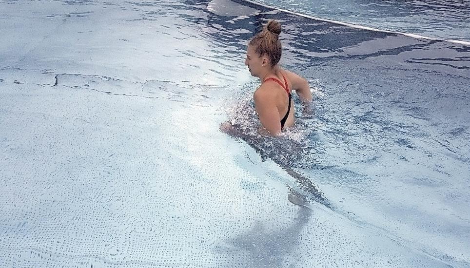 Angelica Moser beim Training. Bild: pd