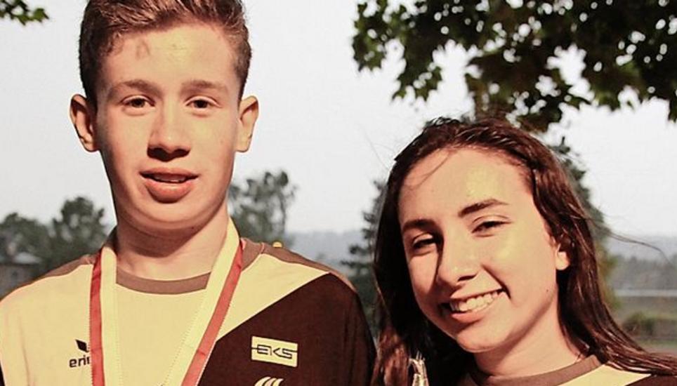 Die Tagessieger im Gewitterregen: Alejandra Brosi und Luuk van den Hout. Bild: Corina Fendt