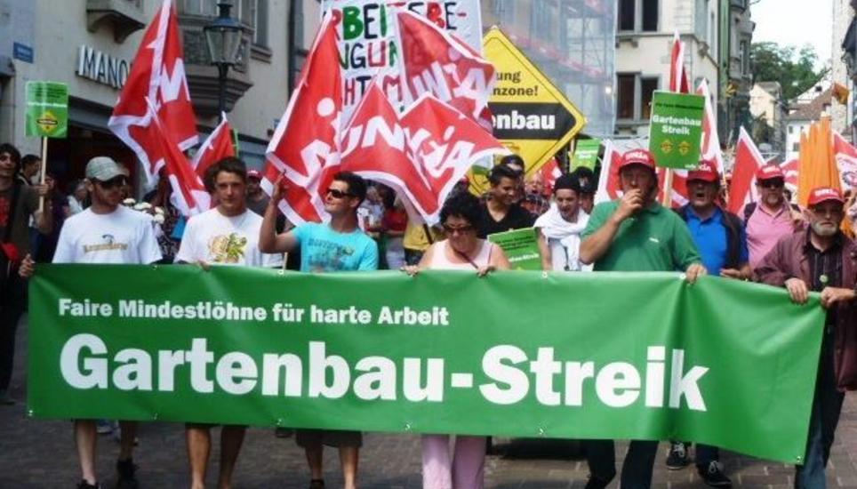 2013 traten die Schaffhauser Gartenbauer in den Streik.