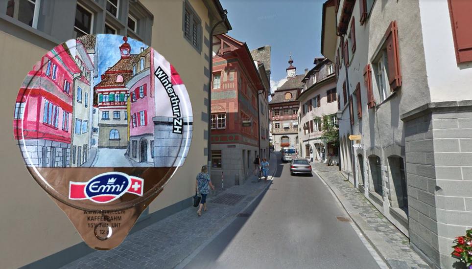 Die Rhigass liegt also in Winterthur - was da wohl die Leute aus Stein am Rhein zu sagen? Bild: Screenshot Google-Maps/Cornelia Guhl-Santantoniou(FB)/Montage: RD