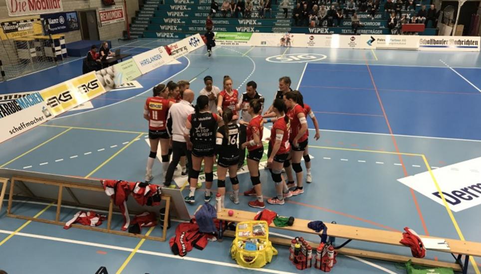 Die Spielerinnen des VC Kanti sind in guter Form.