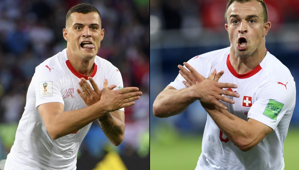 Granit Xhaka und Xehrdan Shaqiri kommen beide mit einer Geldstrafe davon und werden nicht gesperrt. Bild: Key