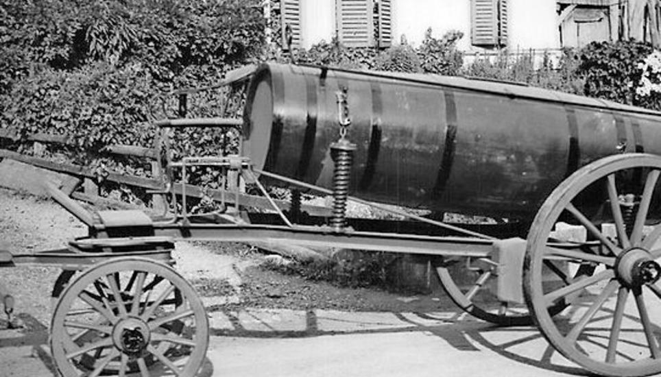 Güllefass um 1920 der Maschinenfabrik Rauschenbach SH. J. NOHL / Stadtarchiv SH