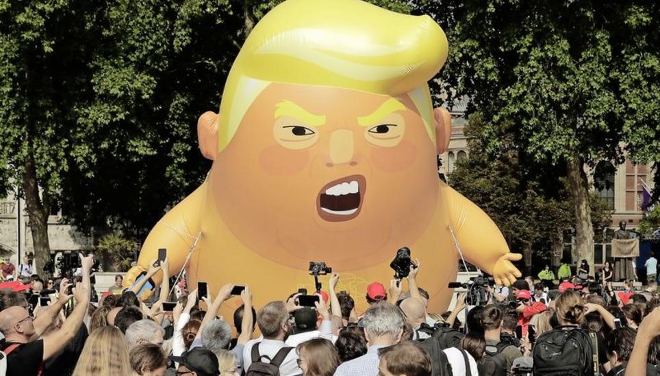 Man sollte nicht auf jede Seelenreizung Trumps reagieren, so Jean Asselborn. Eine aufblasbare Trump-Puppe bei Protesten vor dessen Besuch in London. Bild: Key