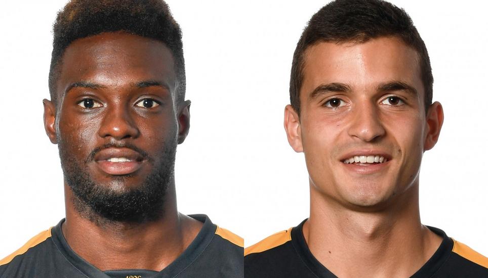 Elie Dindamba und Valentino Pugliese sind die «Neuen» beim FCS. Bild: FCS