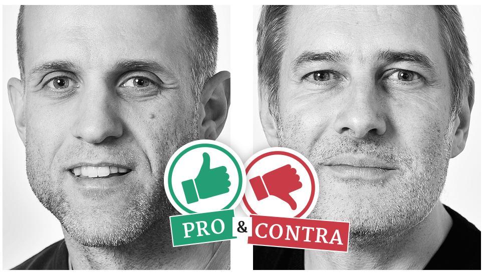 Mark Gasser und Luc Müller haben zum Thema alkoholfreies Bier ganz unterschiedliche Meinungen.