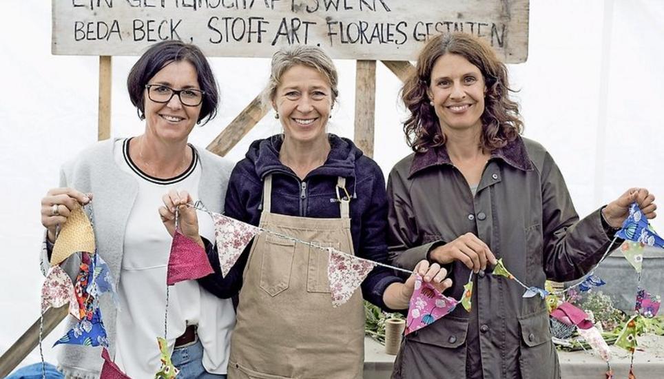 Susanna D’Ascanio, Barbara Möckli und Rahel Wenger (von links) genossen das Zusammensein am Fest.