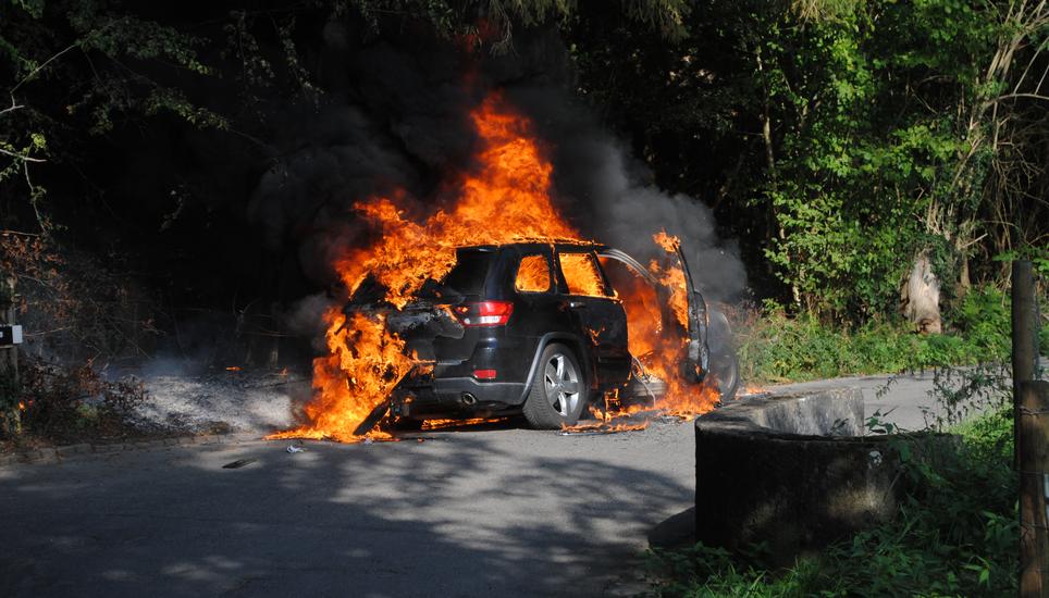 Am Auto entstand ein Totalschaden. Bild: SH-Pol