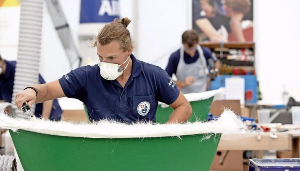 Die Bootsbauer setzen bei den SwissSkills in Bern auf den grossen Auftritt, denn die Branche hat Mühe, den richtigen Nachwuchs zu finden. Bild: Key