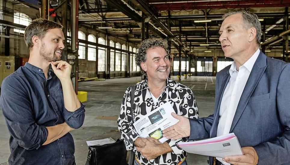 Die Macher hinter «Rhyality»: Julian Tschanen, Beat Toniolo und Jürg R. Wüthrich (v. l.). Bild: S. Hoffmann