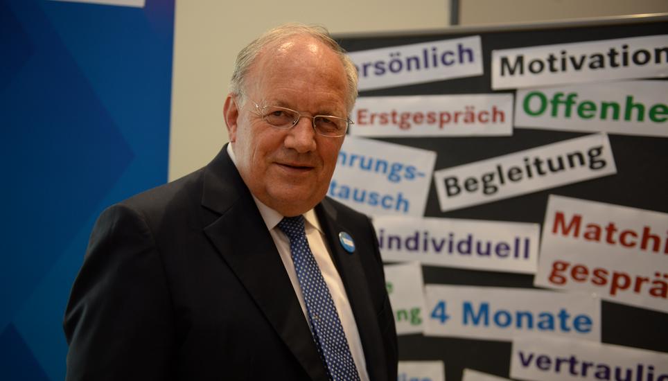 Bundesrat Johann Schneider-Ammann an einer Jobmesse in Schaffhausen im August diesen Jahres. Bild: Selwyn Hoffmann