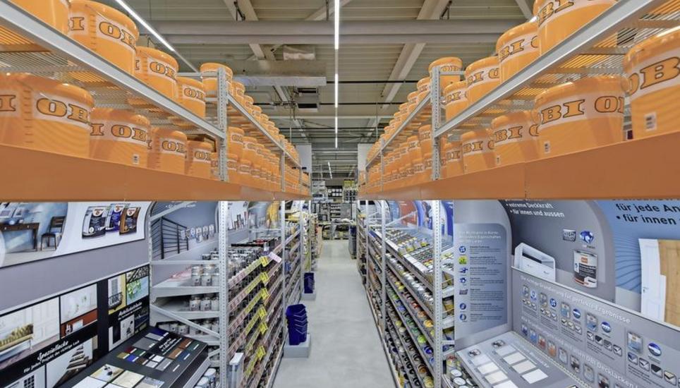 Ein Vorbild für die Expansion in weitere mittelgrosse Städte: der neue OBI in Schaffhausen. Bild: Michael Kessler