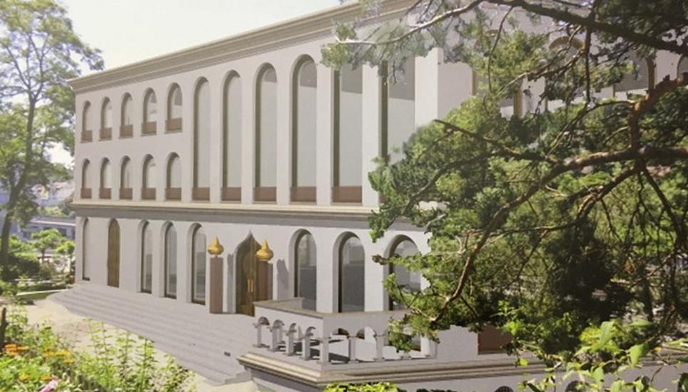 So wie auf diesem Computerbild könnte die Schaffhauser Moschee aussehen. Visualisierung: zvg